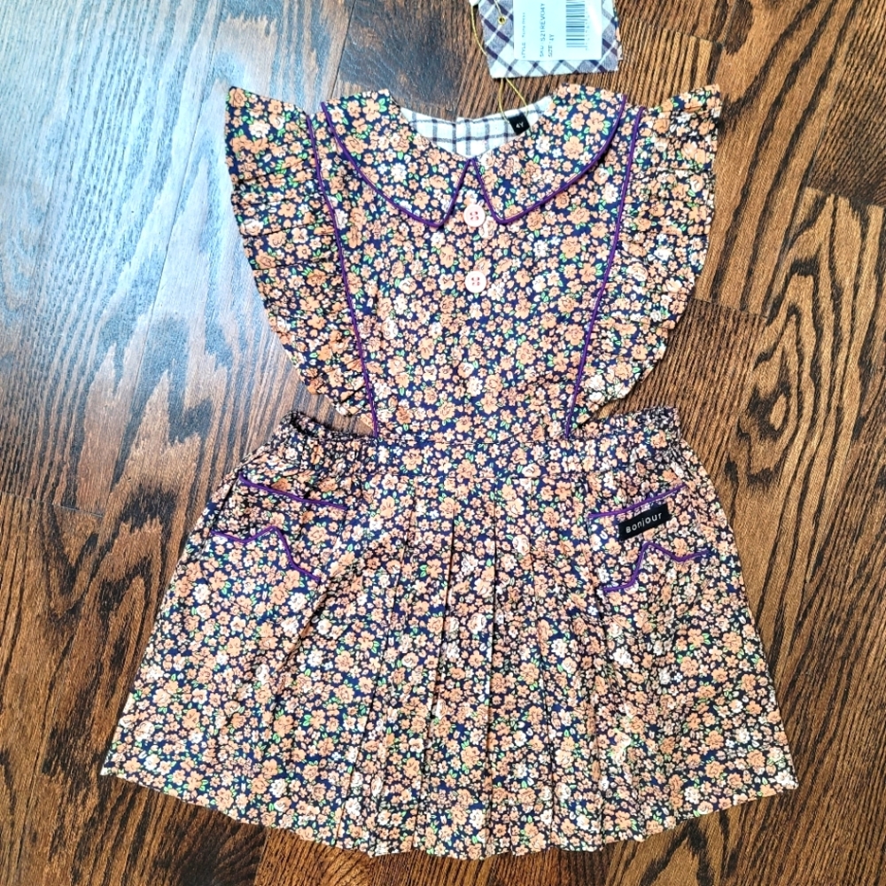 SOLD.  NWT 4Y Bonjour Diary pinafore